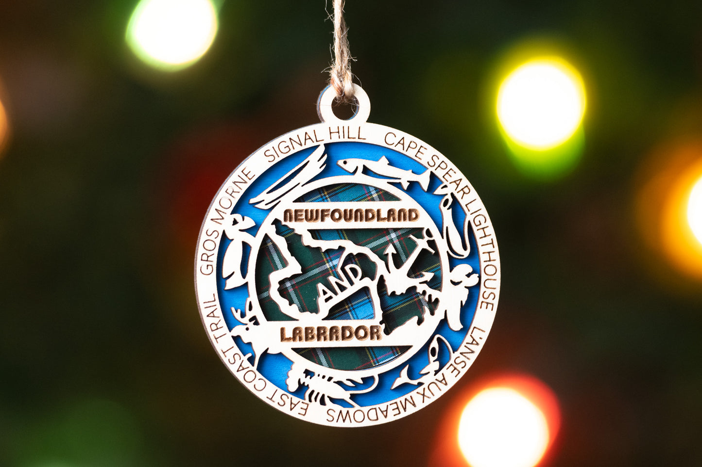 Customized Newfoundland & Labrador Christmas Tree Ornament