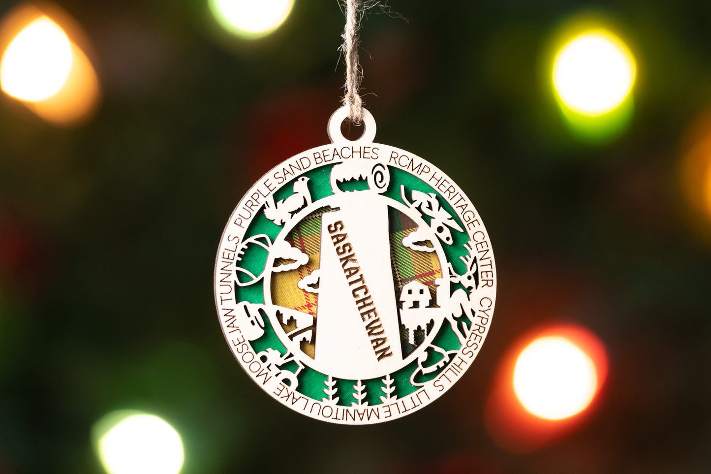 Saskatchewan Christmas Tree Ornament