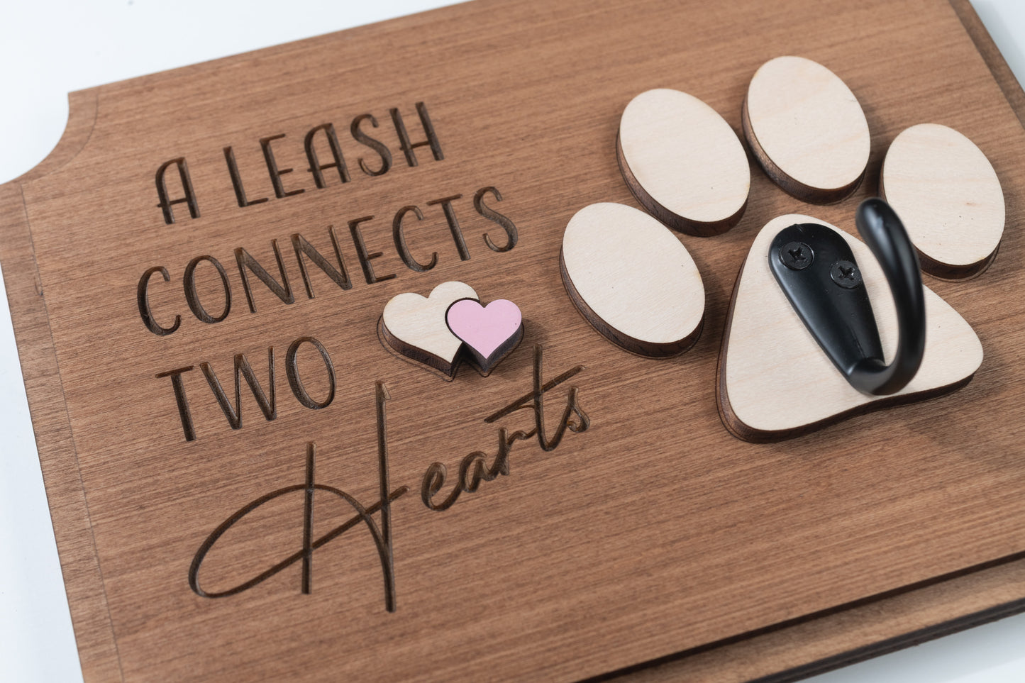 Dog Leash Hook - A Leash Connects Two Hearts