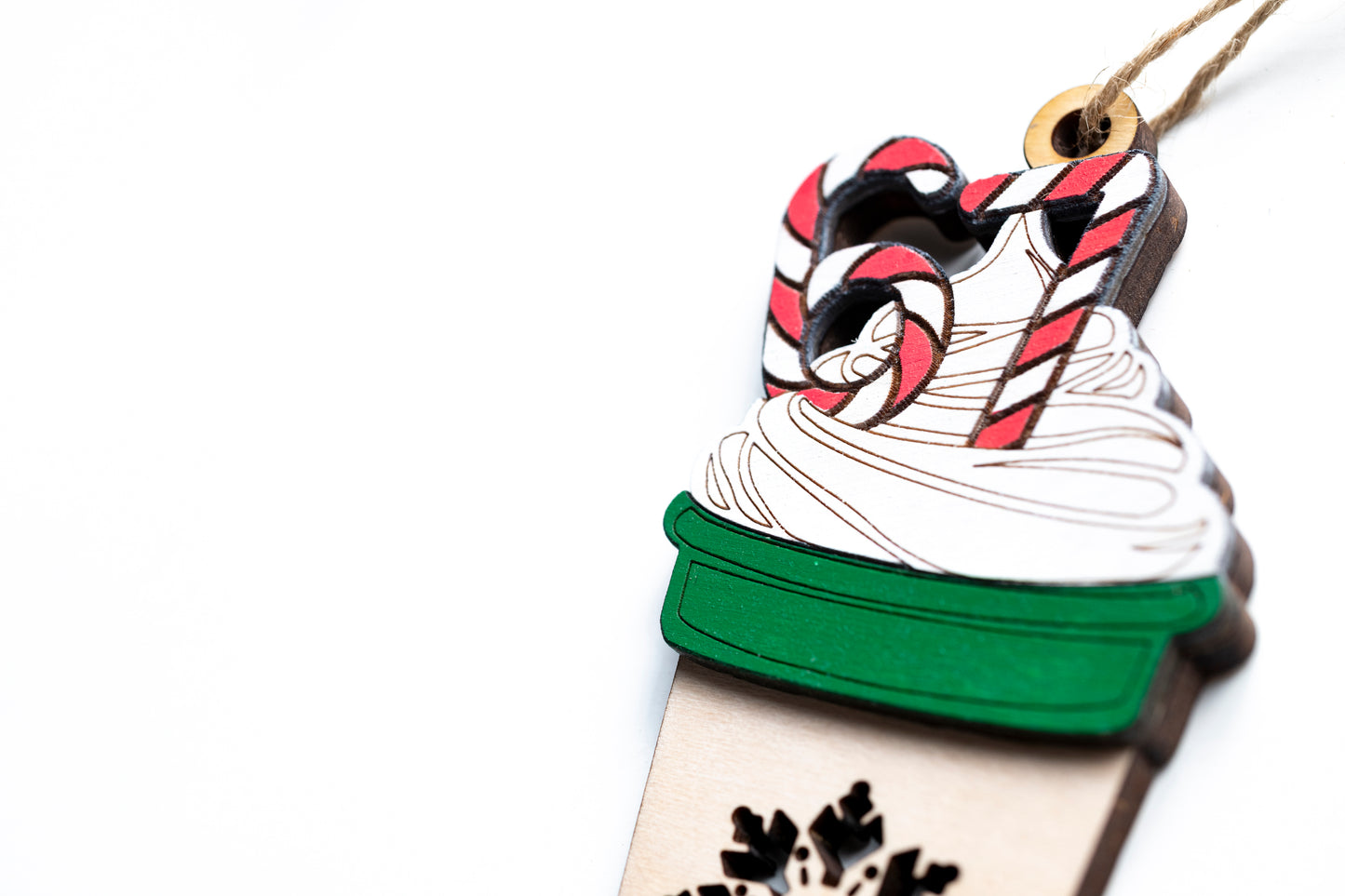 Latte with 6 7 Candy Canes Christmas Ornament