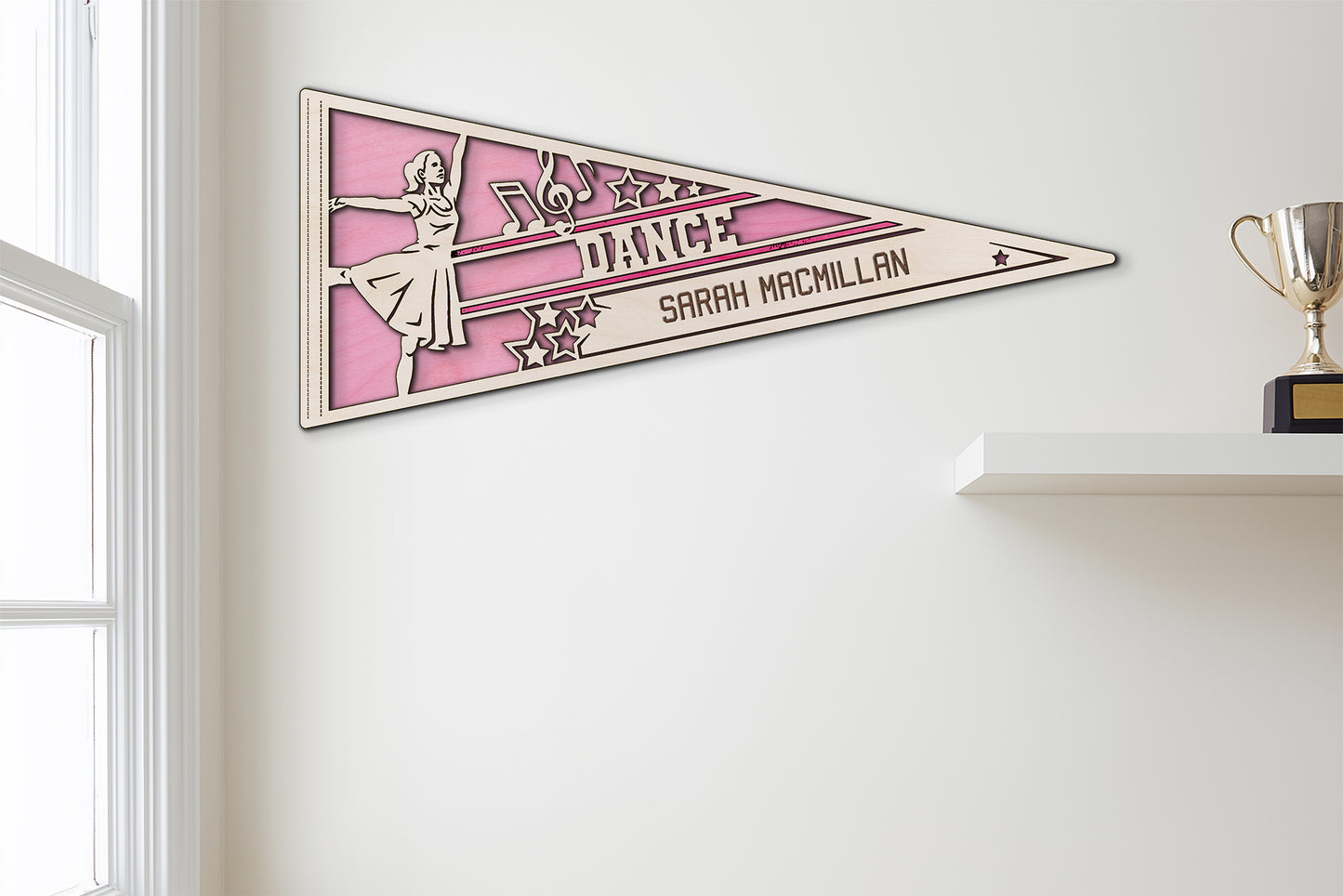 Sports Pennant - Dance - Personalized with name, Colours & Company