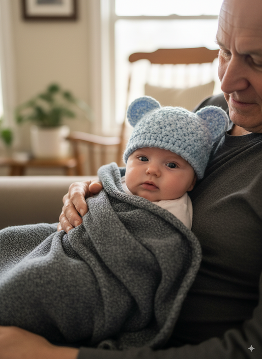 In-Stock 0-6 Month Chunky Basic Bear in Baby Blue