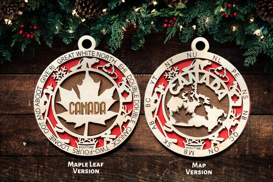 Customized Canada Christmas Tree Ornament