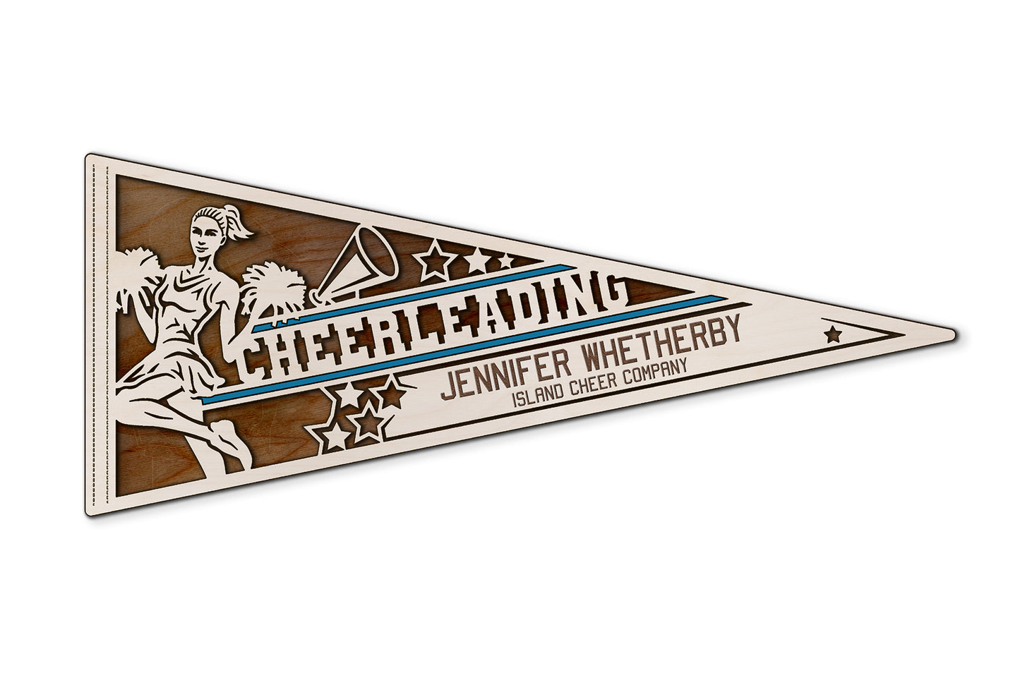 Sports Pennant - Cheerleading - Personalized with Team, Colours, Name