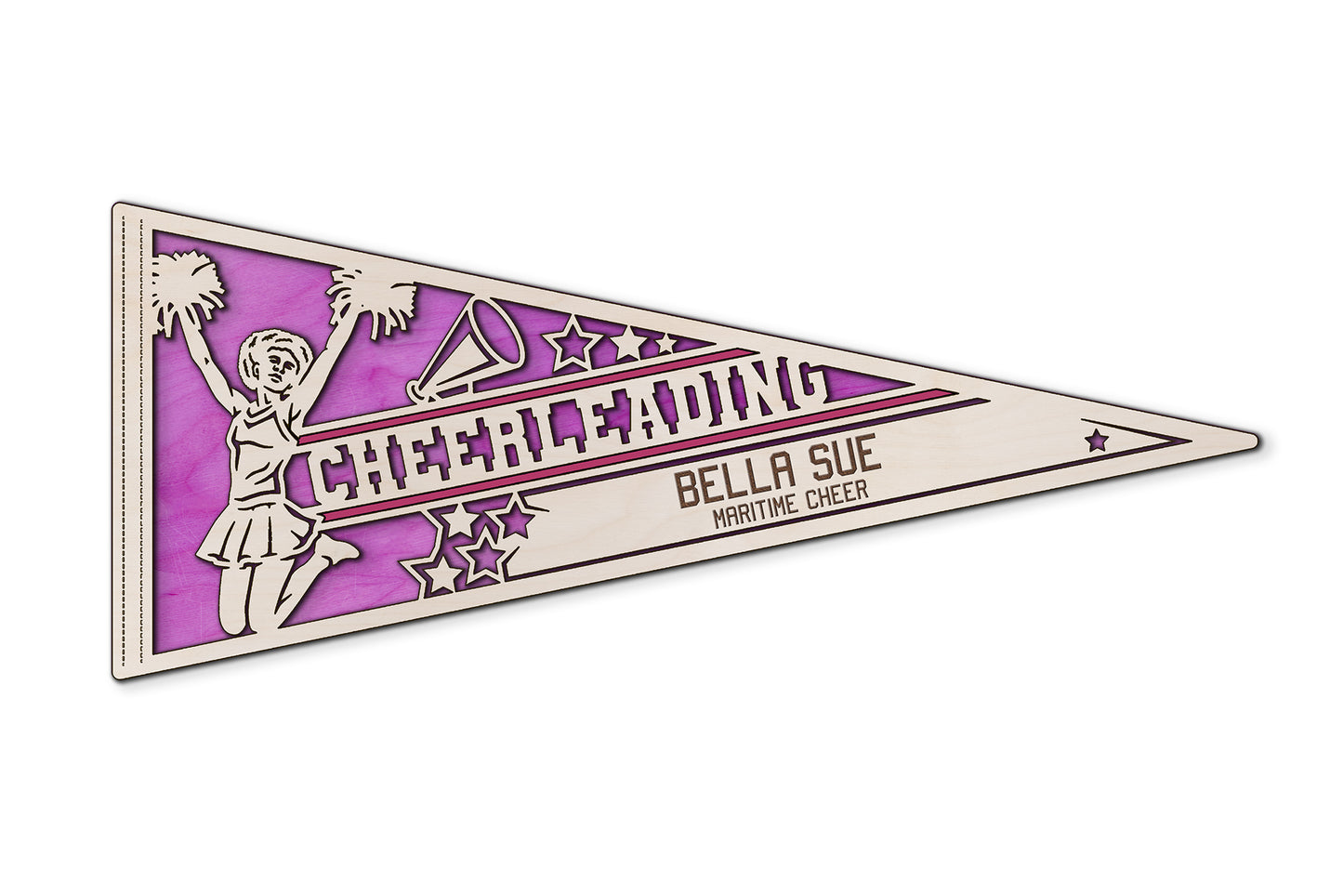 Sports Pennant - Cheerleading - Personalized with Team, Colours, Name
