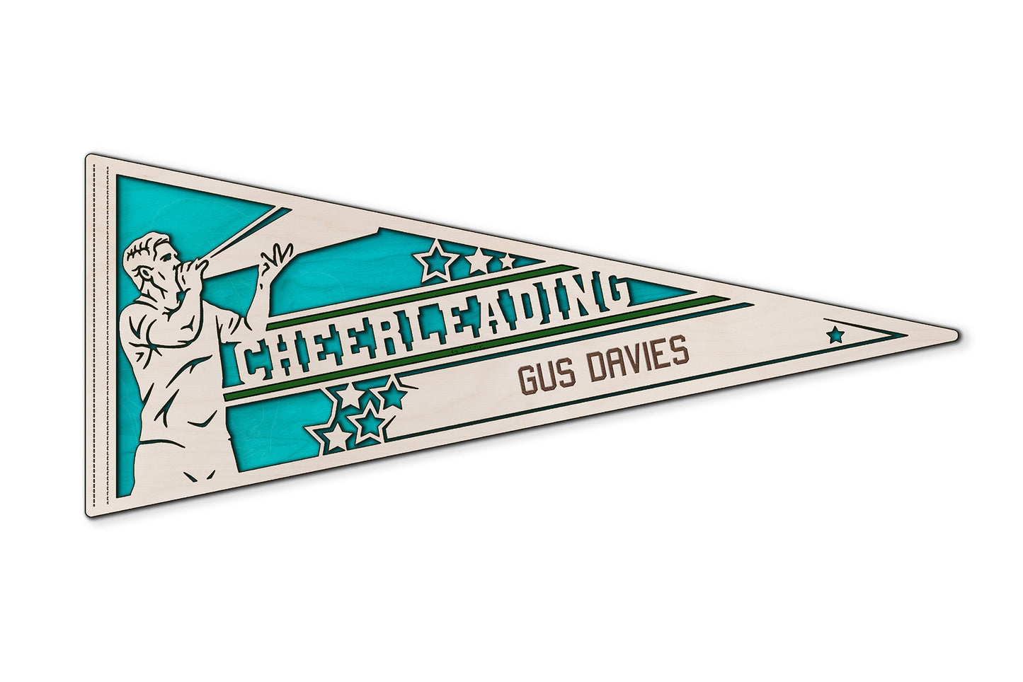 Sports Pennant - Cheerleading - Personalized with Team, Colours, Name