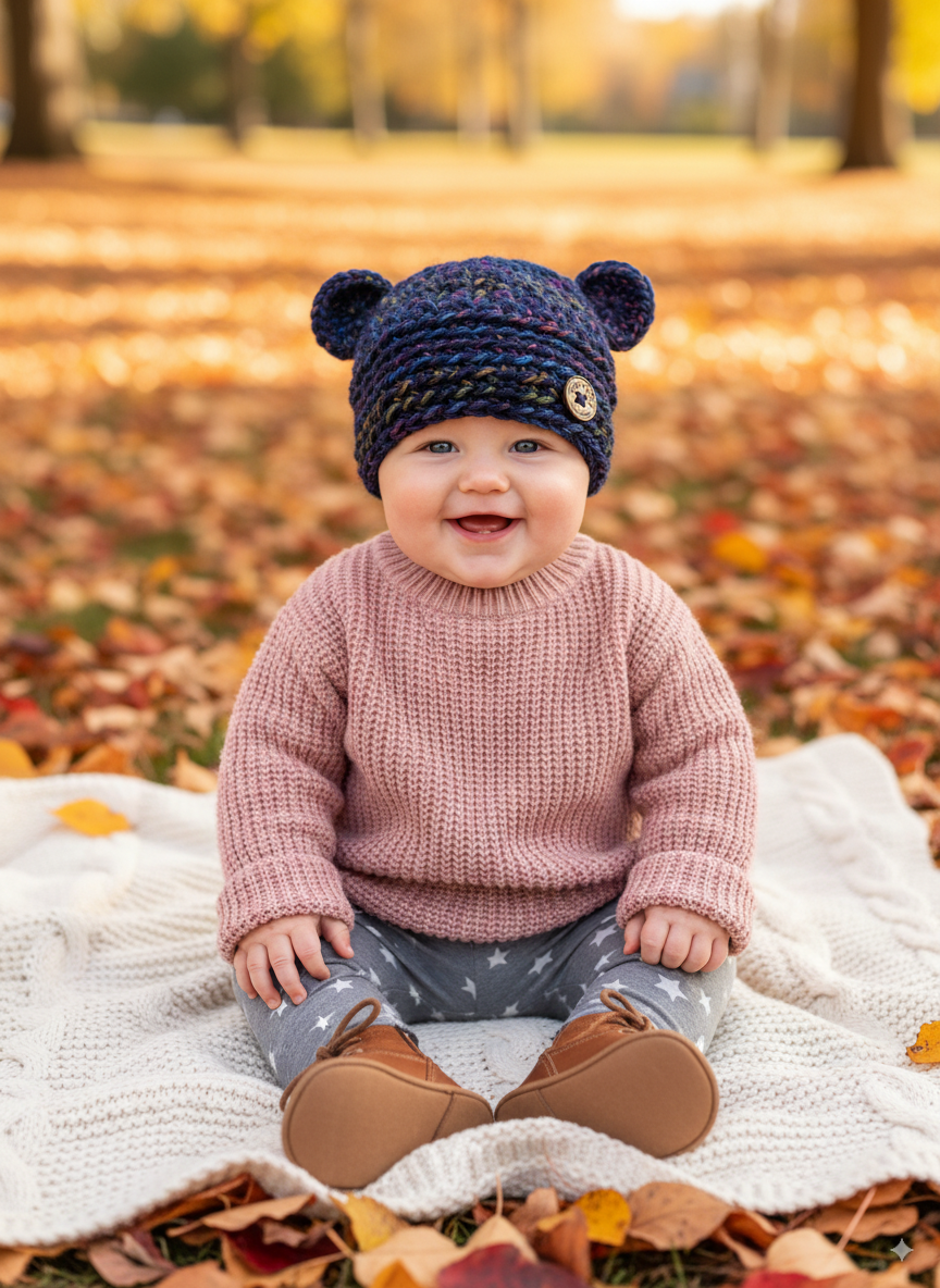 In-Stock 6-12 Month Chunky Little Bear in City Lights