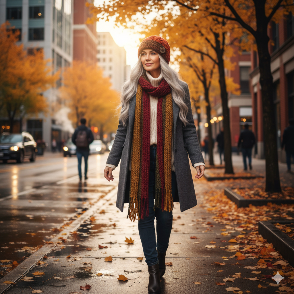 Chunky Button Flapper in Spice with Spiced Apple