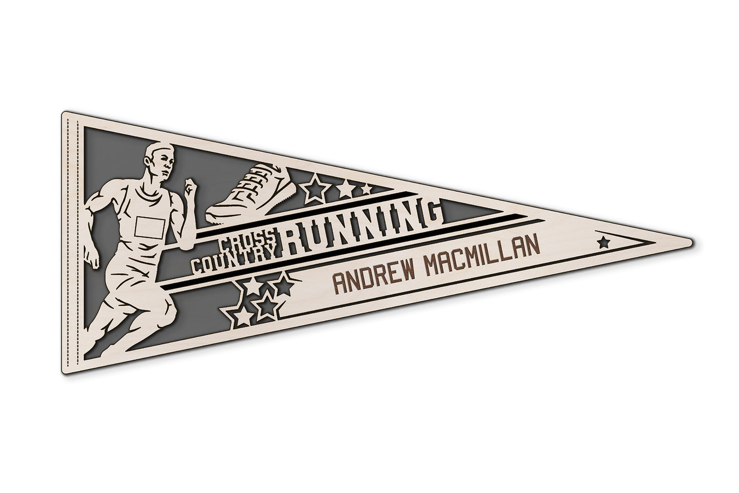 Sports Pennant - Cross Country - Personalized with Team, Colours, Name