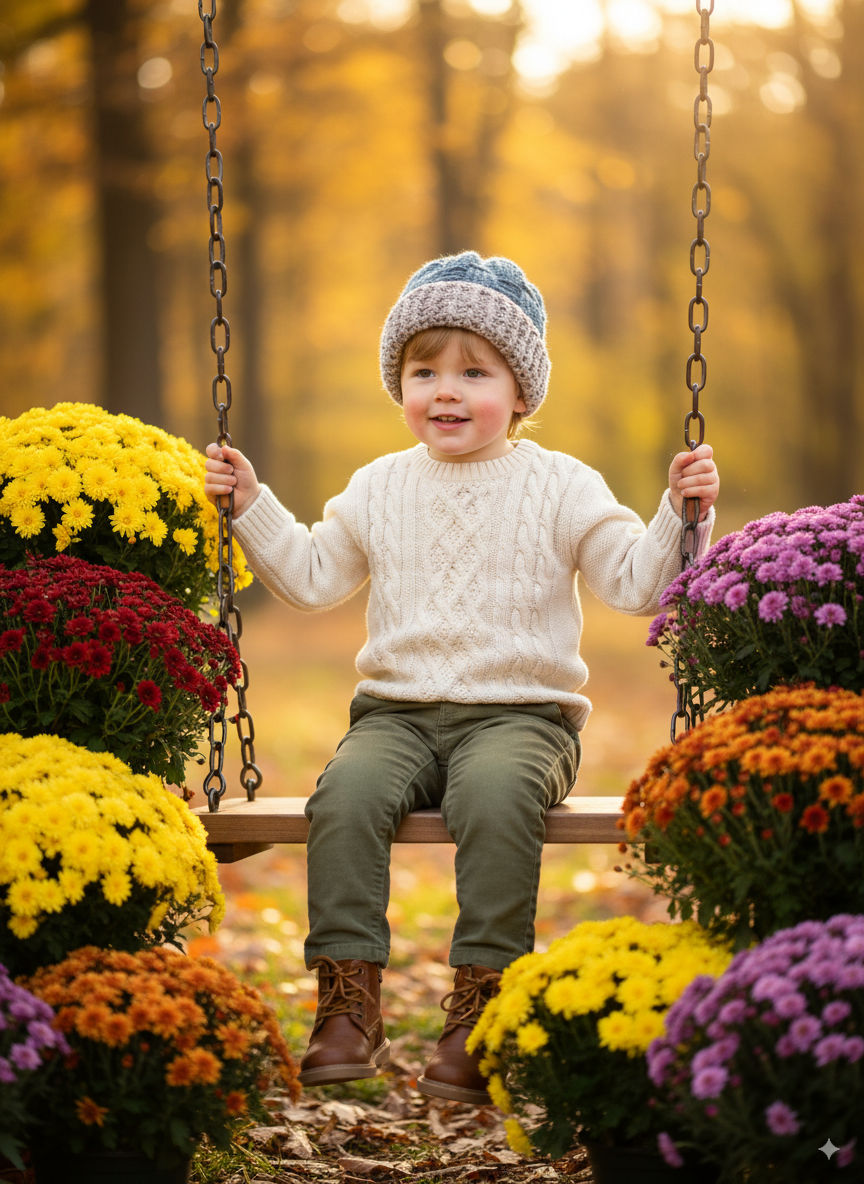 In-Stock 1-3 Year Ribbed Waffle Beanie in Dusty Blue with Oatmeal
