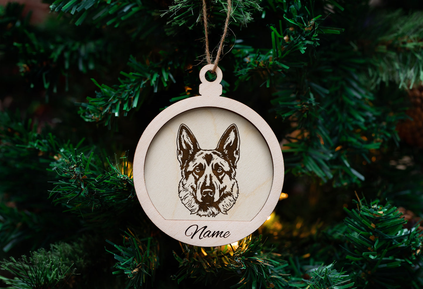 Personalized Engraved Dog Portrait Ornaments