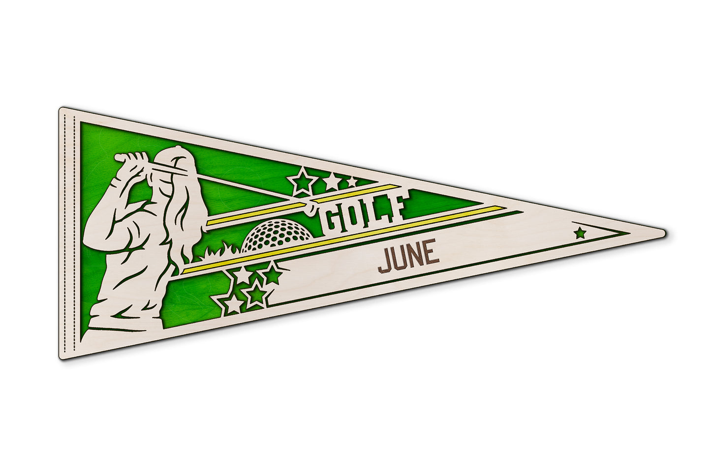 Sports Pennant - Golf - Personalized with Name, Colours & Club