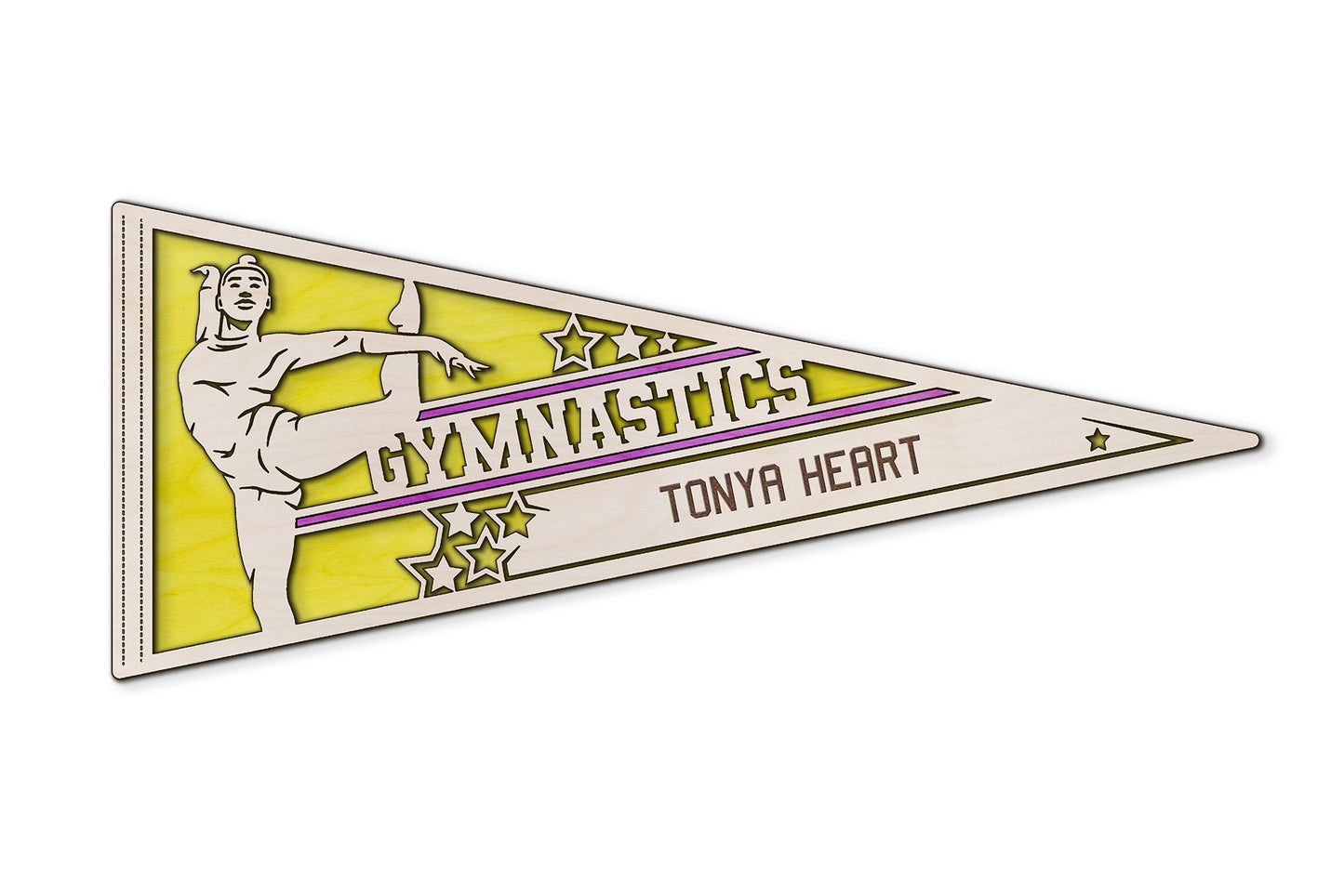 Sports Pennant - Gymnastics - Personalized with name, Colours & Club