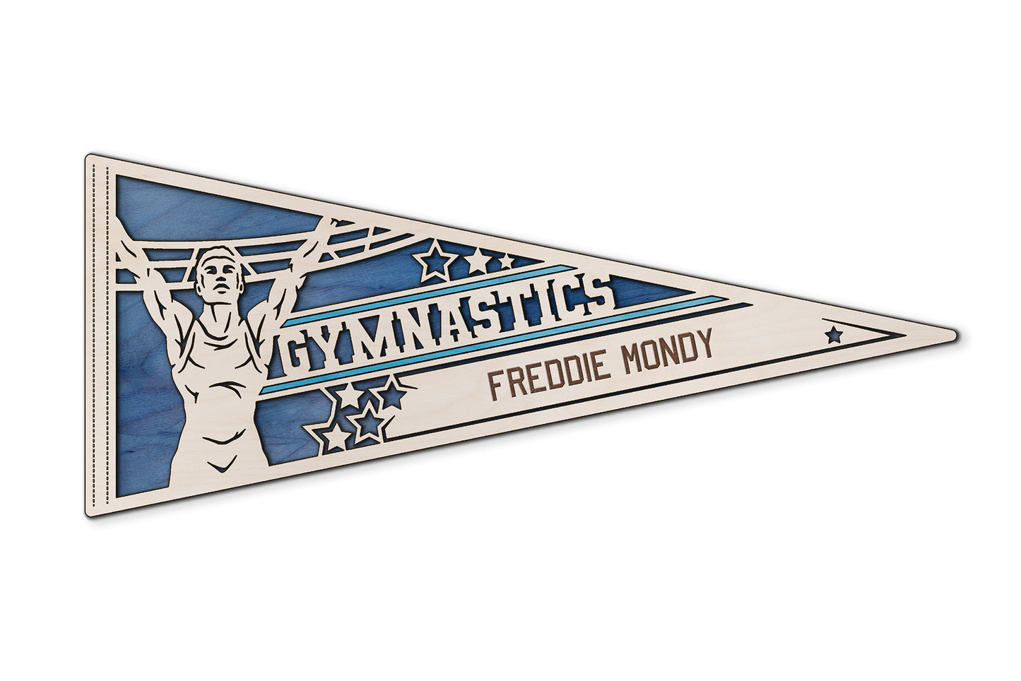 Sports Pennant - Gymnastics - Personalized with name, Colours & Club