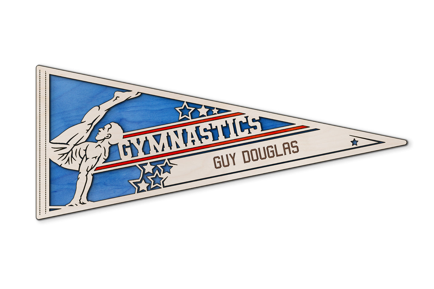 Sports Pennant - Gymnastics - Personalized with name, Colours & Club
