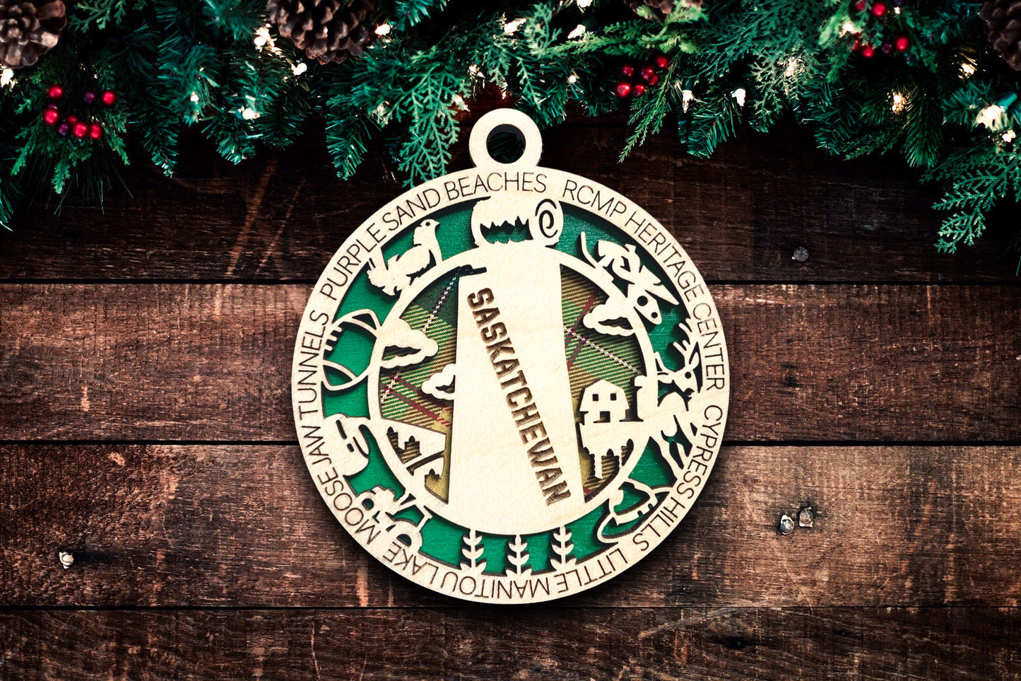 Saskatchewan Christmas Tree Ornament
