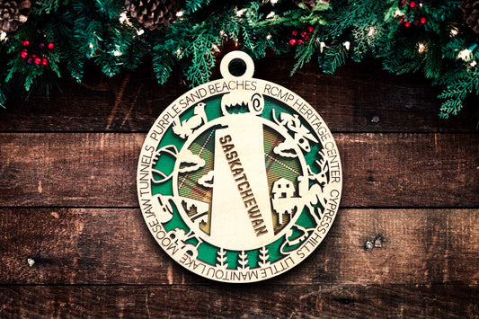 Saskatchewan Christmas Tree Ornament
