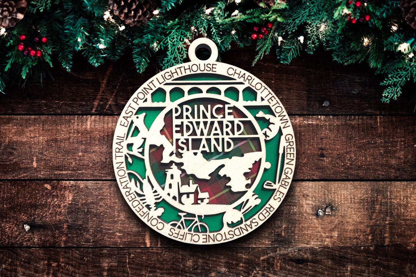 Customized Prince Edward Island Christmas Tree Ornament