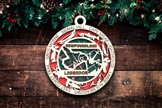 Customized Newfoundland & Labrador Christmas Tree Ornament