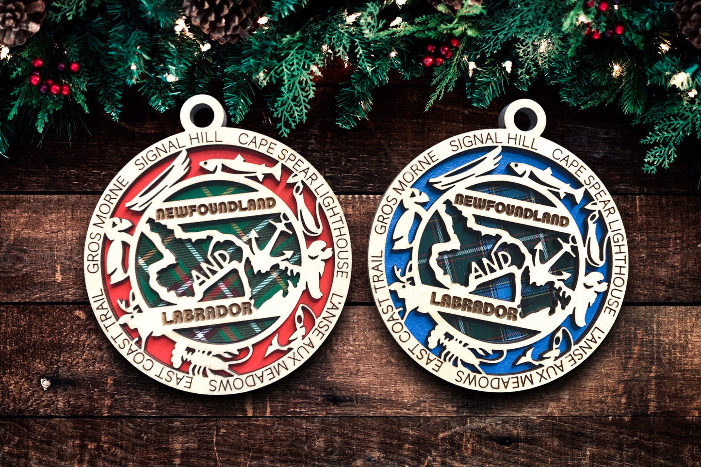 Customized Newfoundland & Labrador Christmas Tree Ornament