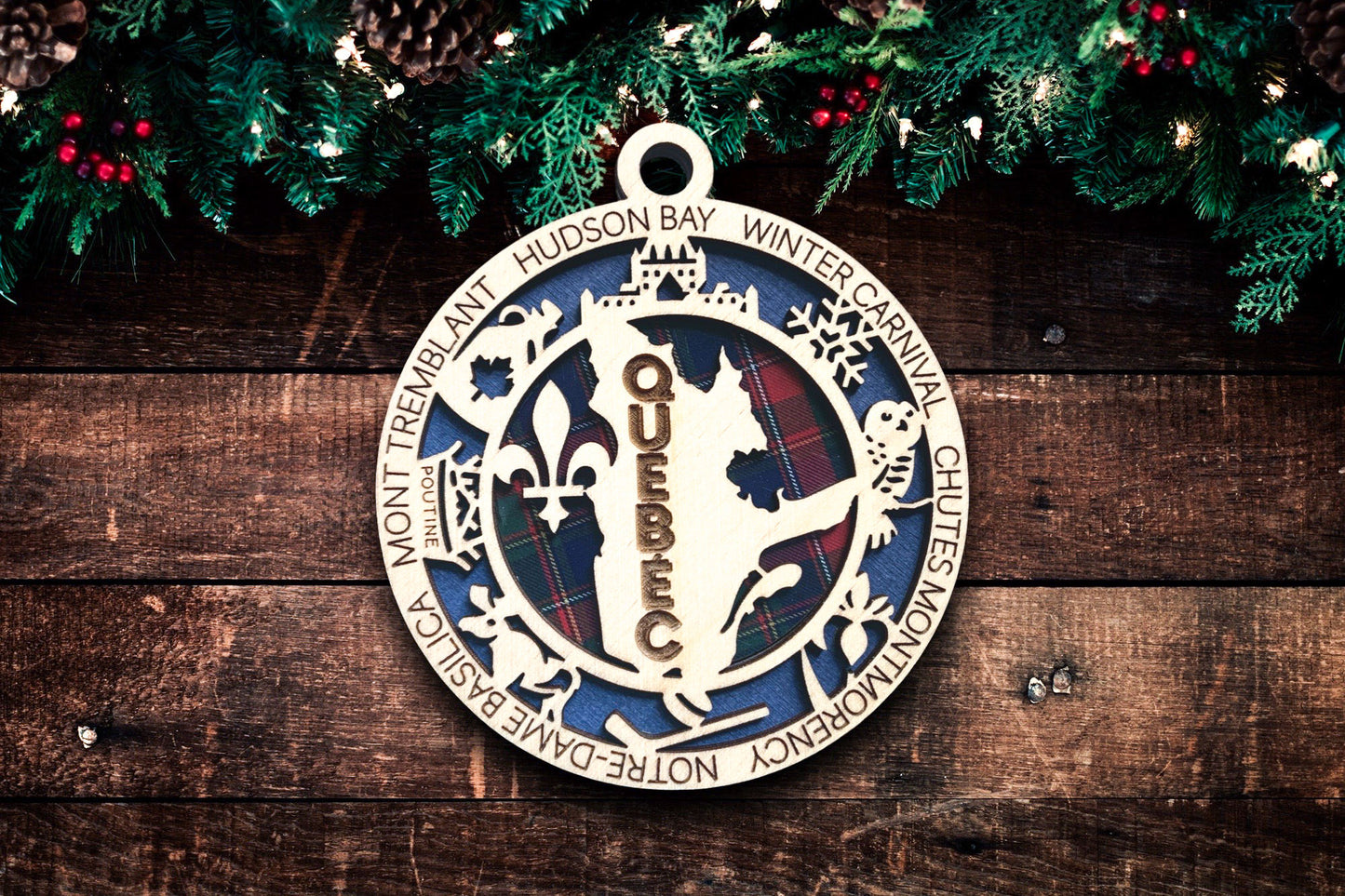 Customized Quebec Christmas Tree Ornament
