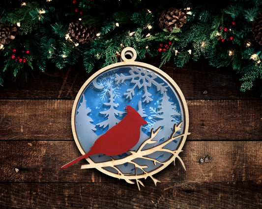 Cardinal Forest Friends Ornament
