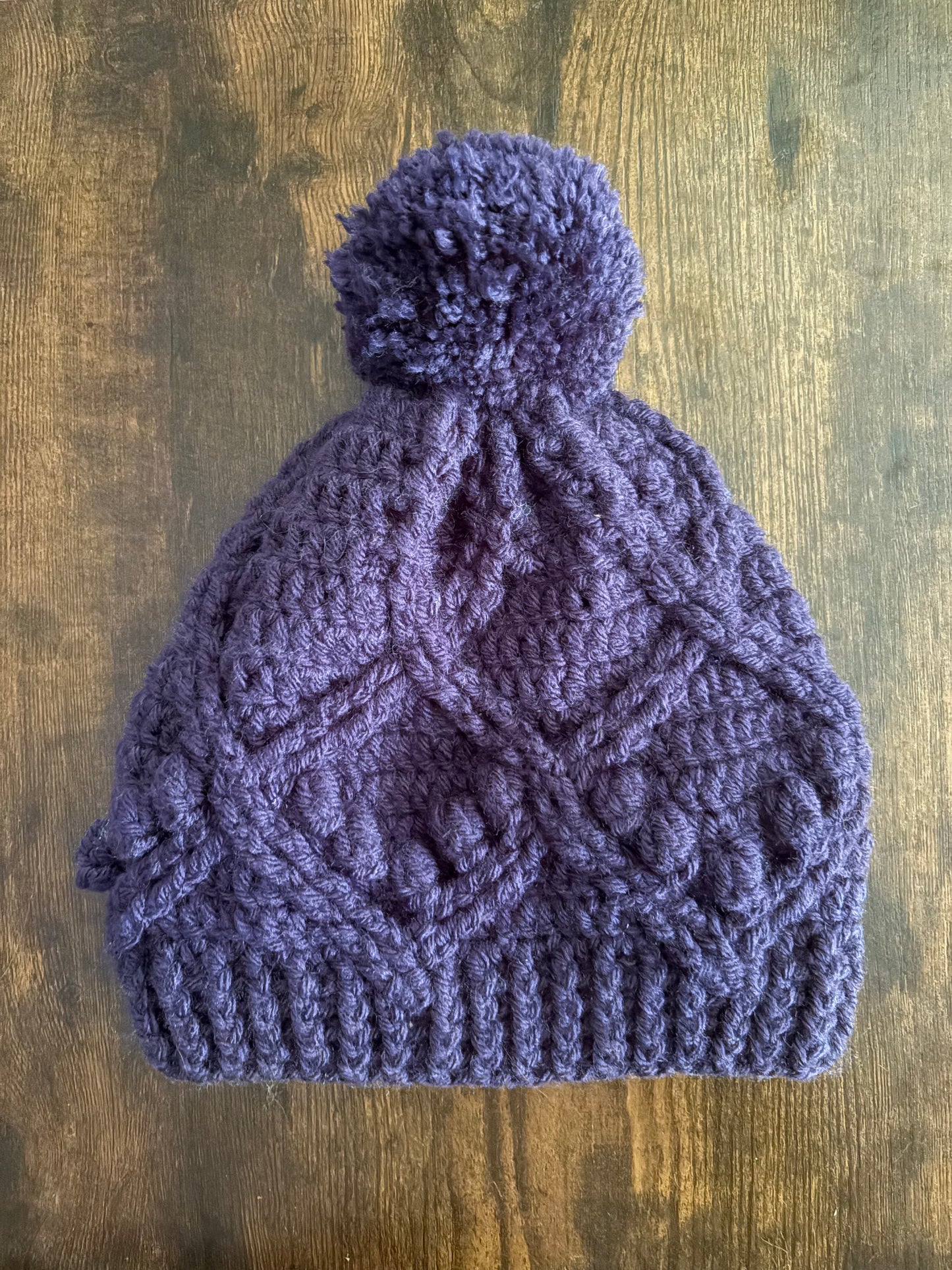 In-Stock 3-5 Year Pretty Little Pom Pom Toque in Purple