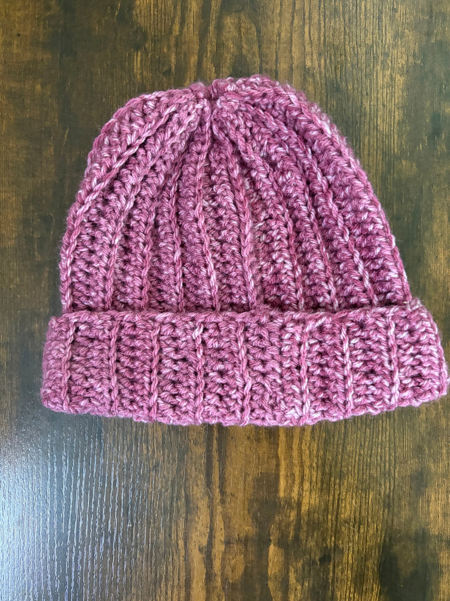 In-Stock 1-3 Year Basic Ribbed Toque in Antique Rose