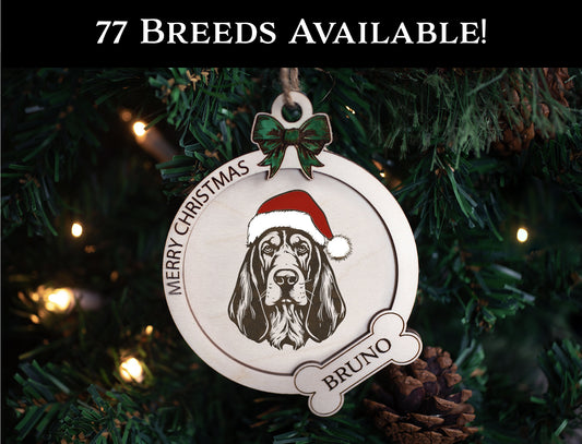 Personalized Engraved Santa Paws Ornaments