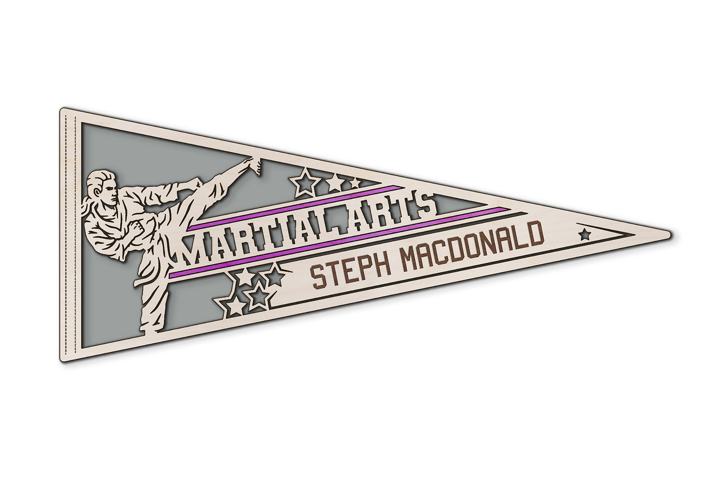 Sports Pennant - Martial Arts - Personalized with Name, Colours & Club