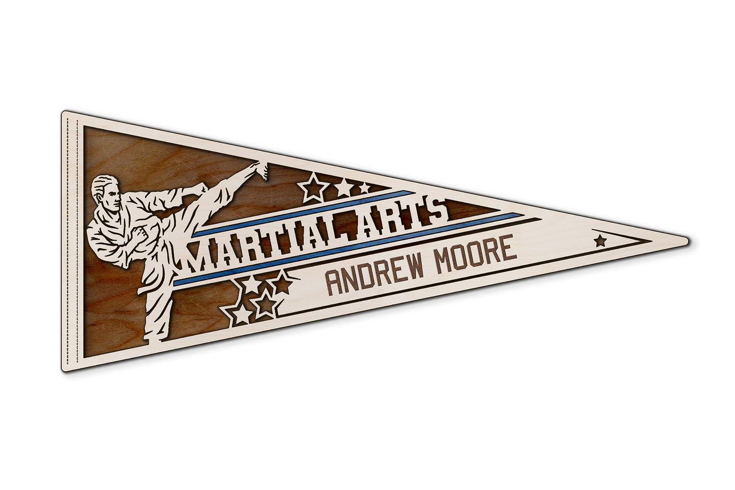 Sports Pennant - Martial Arts - Personalized with Name, Colours & Club