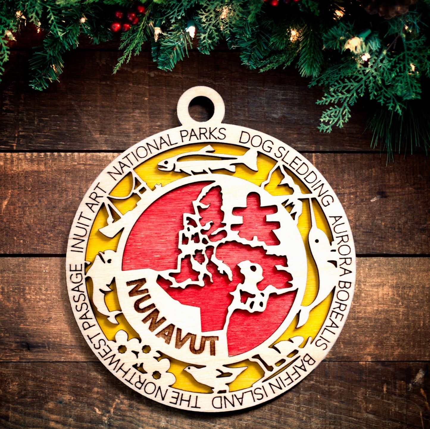 Customized Nunavut Christmas Tree Ornament