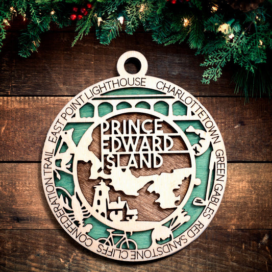 Customized Prince Edward Island Christmas Tree Ornament