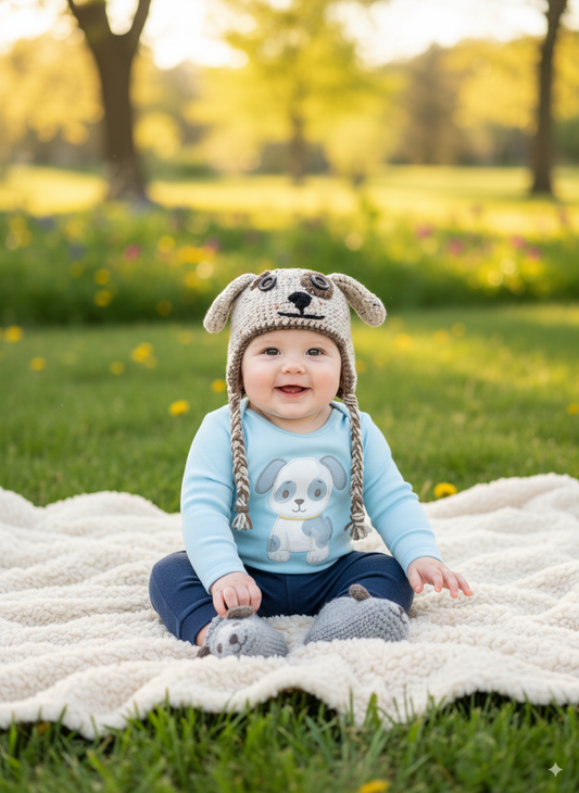 In-Stock 0-6 Month Puppy Dog (Beige Fleck)