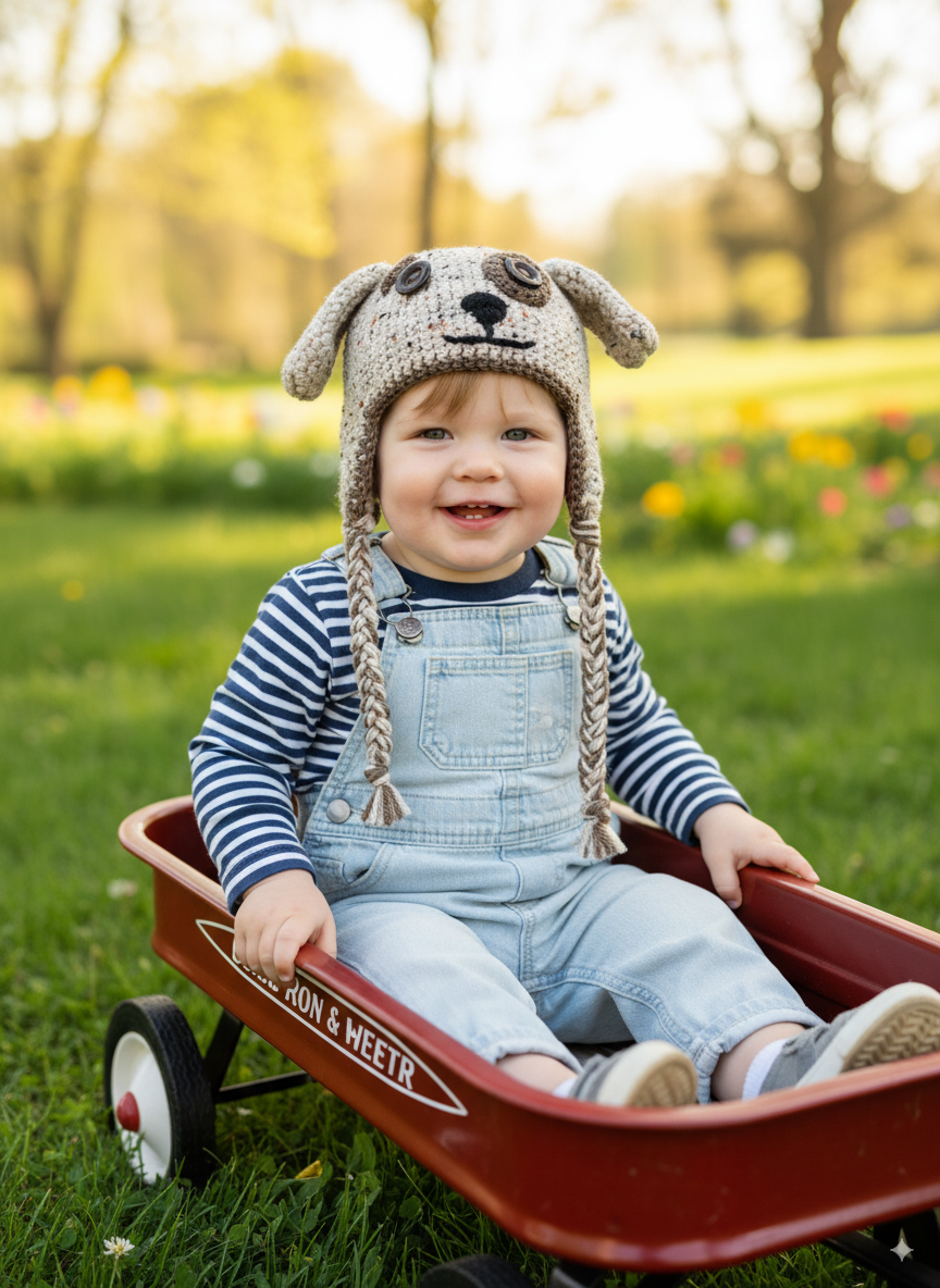 In-Stock 6-12 Month Puppy Dog (Beige Fleck)