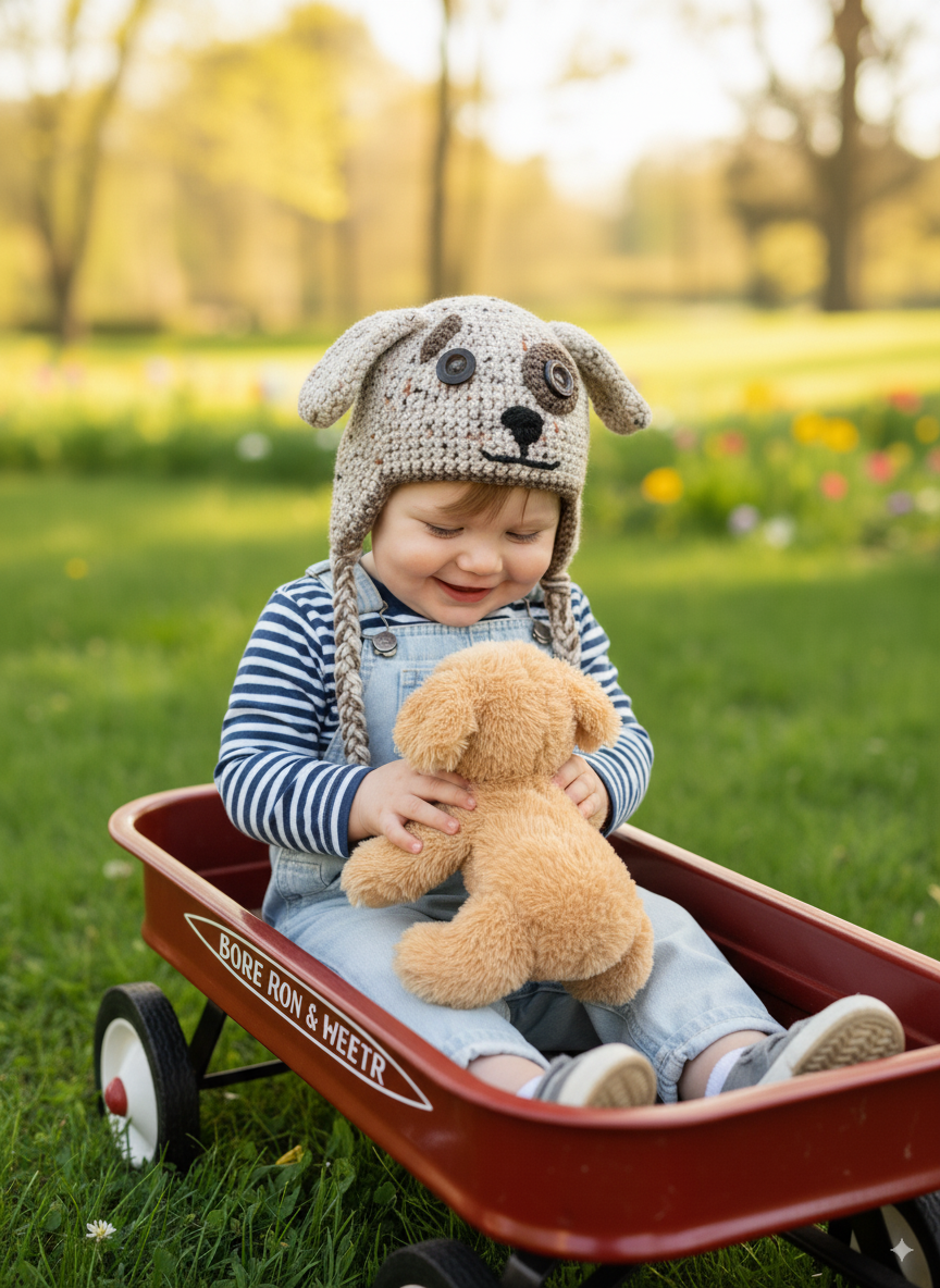 In-Stock 6-12 Month Puppy Dog (Beige Fleck)