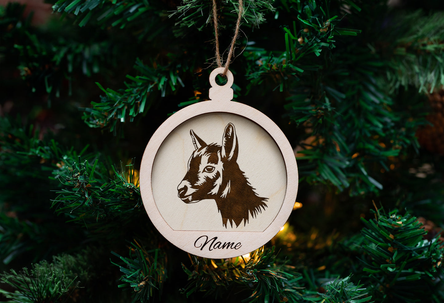 Personalized Engraved Farm Animal Pet Portrait Ornaments