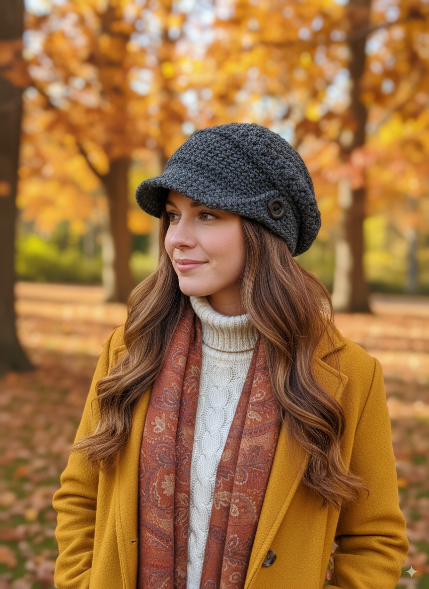 Dark Grey Heather Slouchy Pageboy Toque