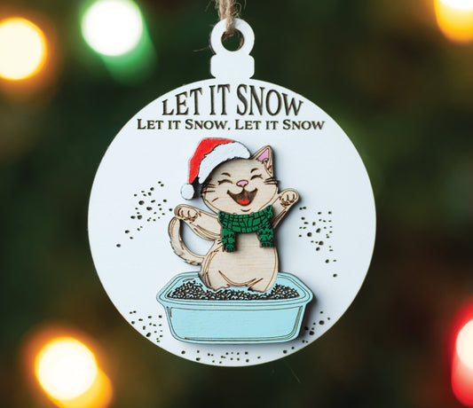 Let it Snow Litter Box Ornament