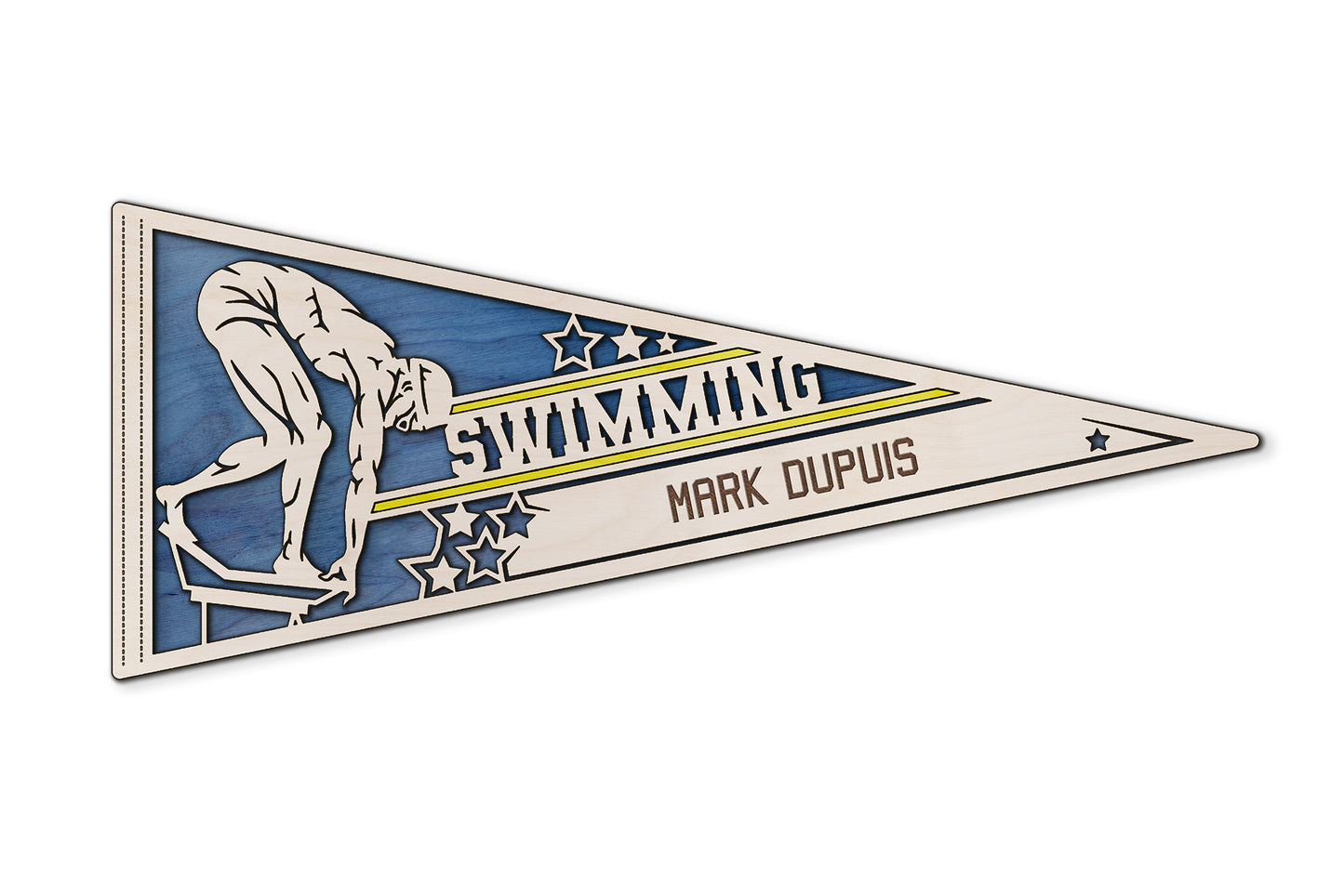 Sports Pennant - Swimming - Personalized with name, Colours & Club