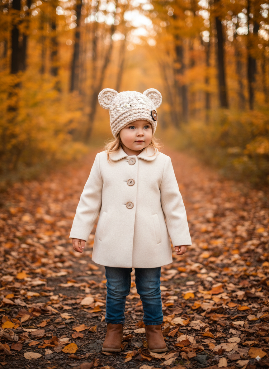 In-Stock 1-3 Year Chunky Little Bear in Fisherman Glitter