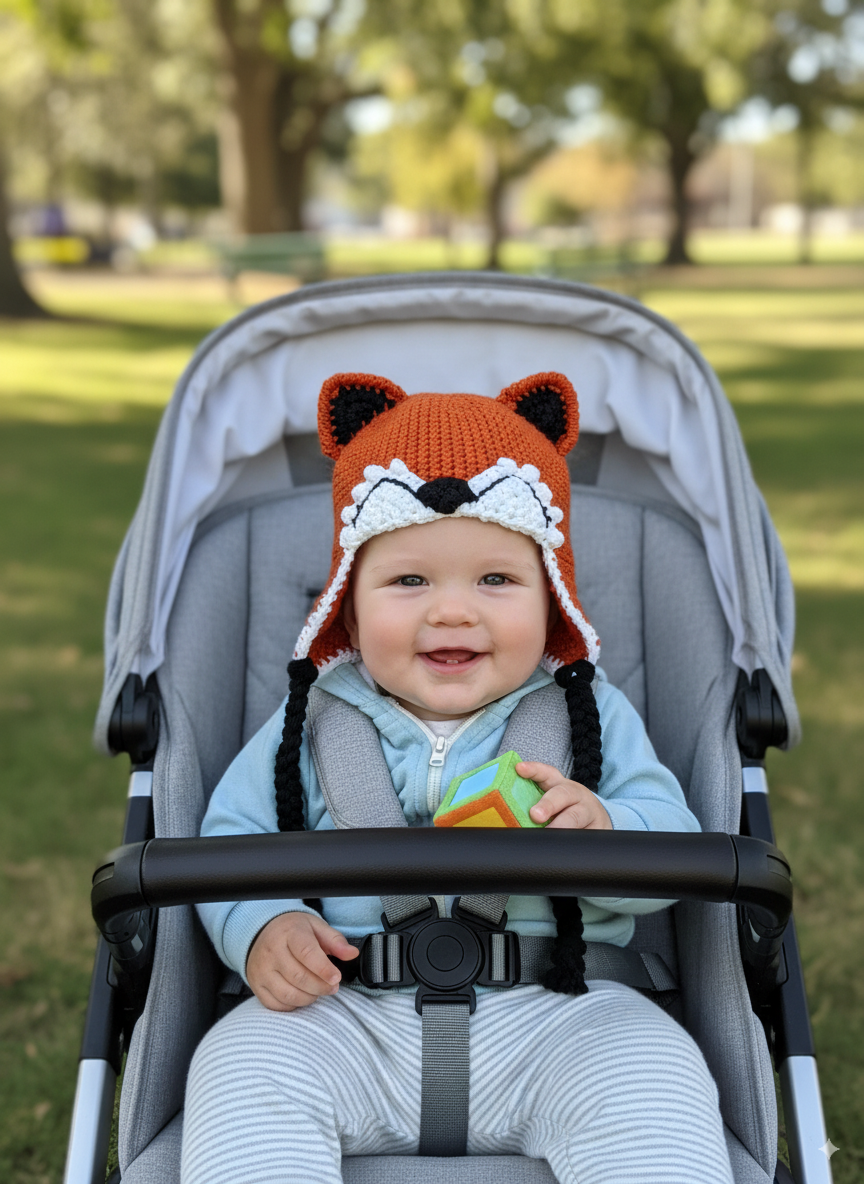 In-Stock 6-12 Month Baby Fox Hat