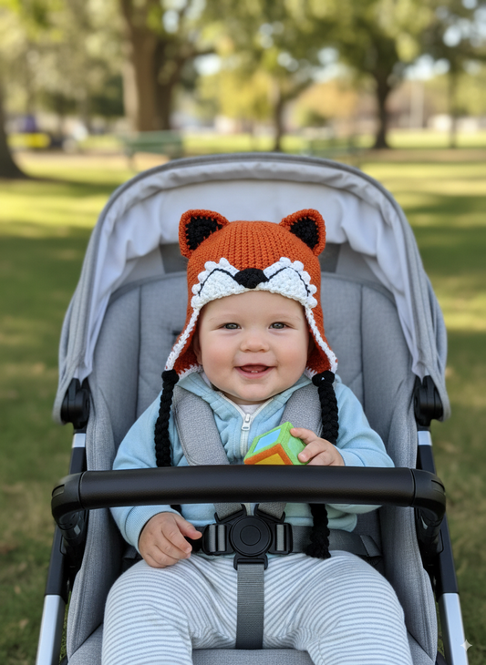 In-Stock 6-12 Month Baby Fox Hat