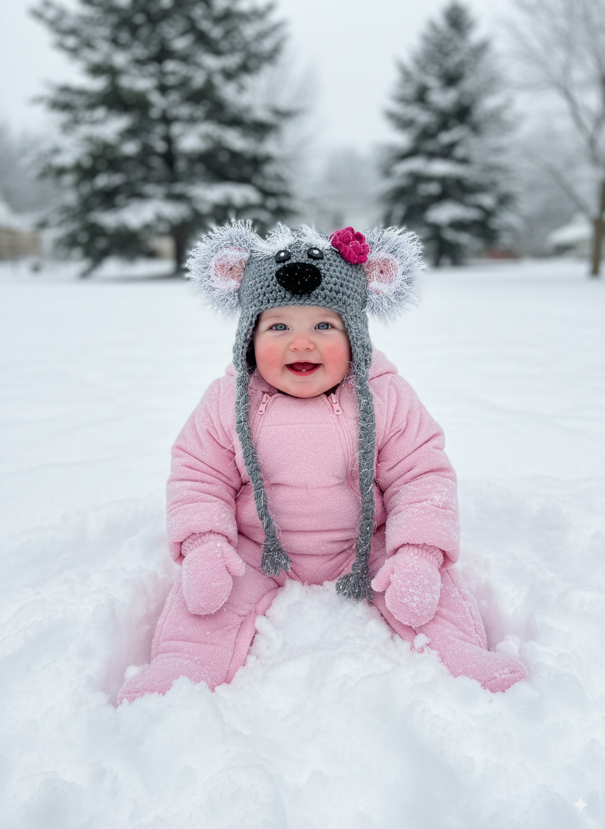 In-Stock 0-6 Month Girly Fuzzy Koala