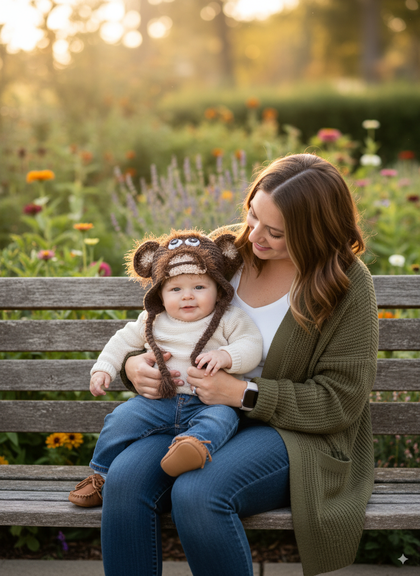 In-Stock 6-12 Month Fuzzy Monkey