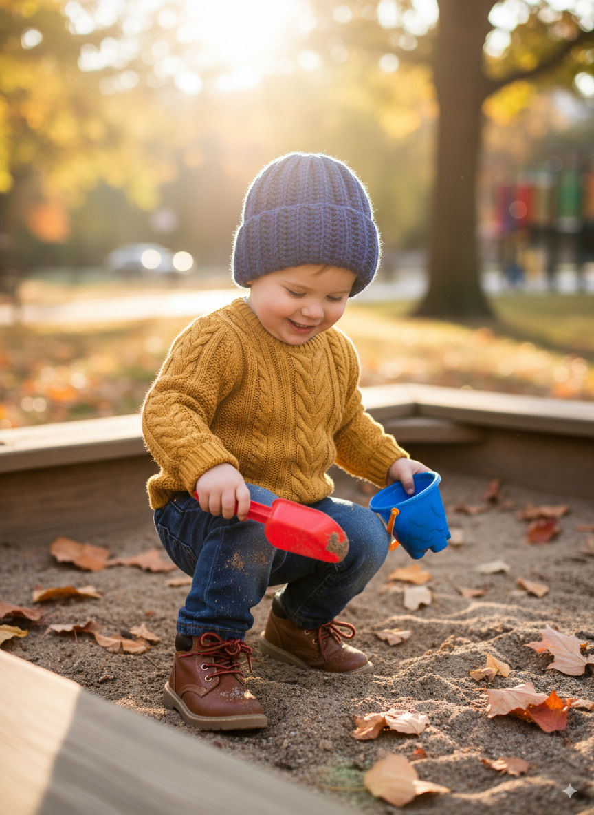 In-Stock 1-3 Year Basic Ribbed Toque in Colonial Blue
