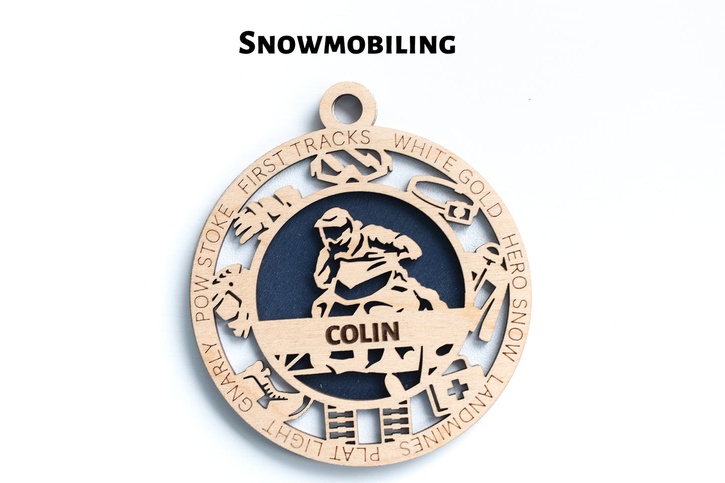 Sports Ornament - Snowmobiling - Personalized with Colours, Name