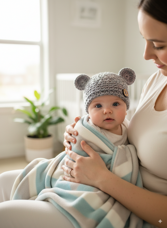 In-Stock 0-6 Month Chunky Little Bear in Storm Front