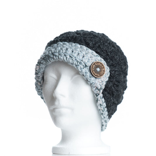 Chunky Button Flapper in Charcoal with Arctic Ice