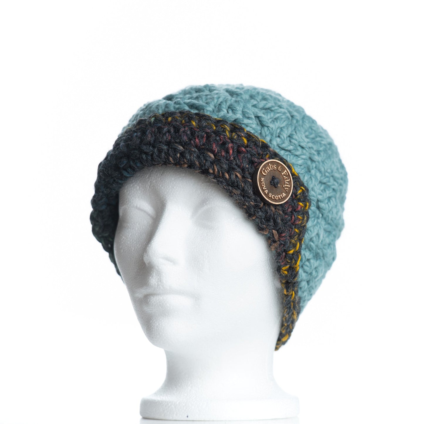 Chunky Button Flapper in Sage with Dreamland